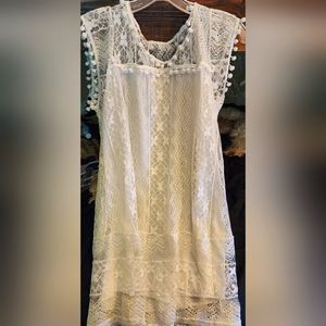 Merona XL womens sheer Sleeveless pullover mid thigh blouse